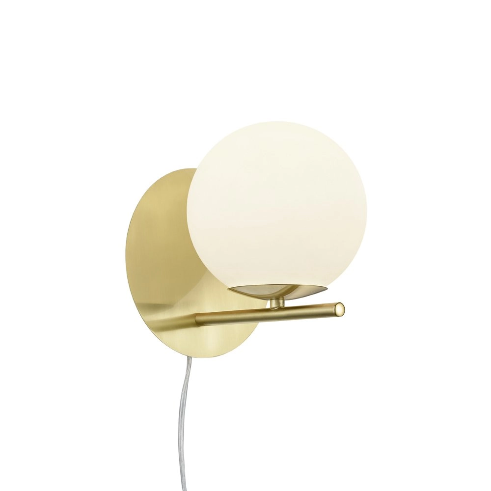 Wall lamp Pure gold with white glass Trio 4017807436051