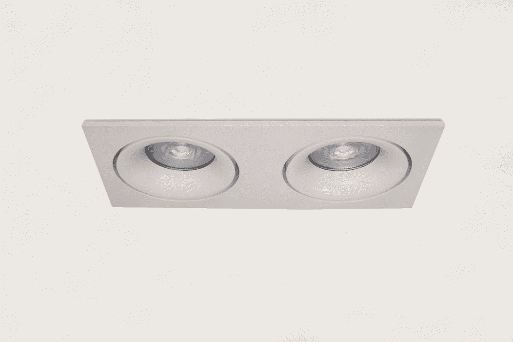 White recessed spot Alice double