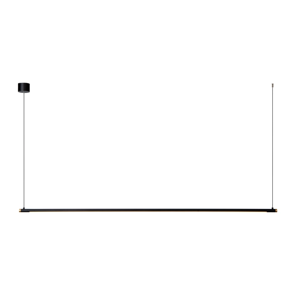 Sleek pendant lamp Marnik black 200cm