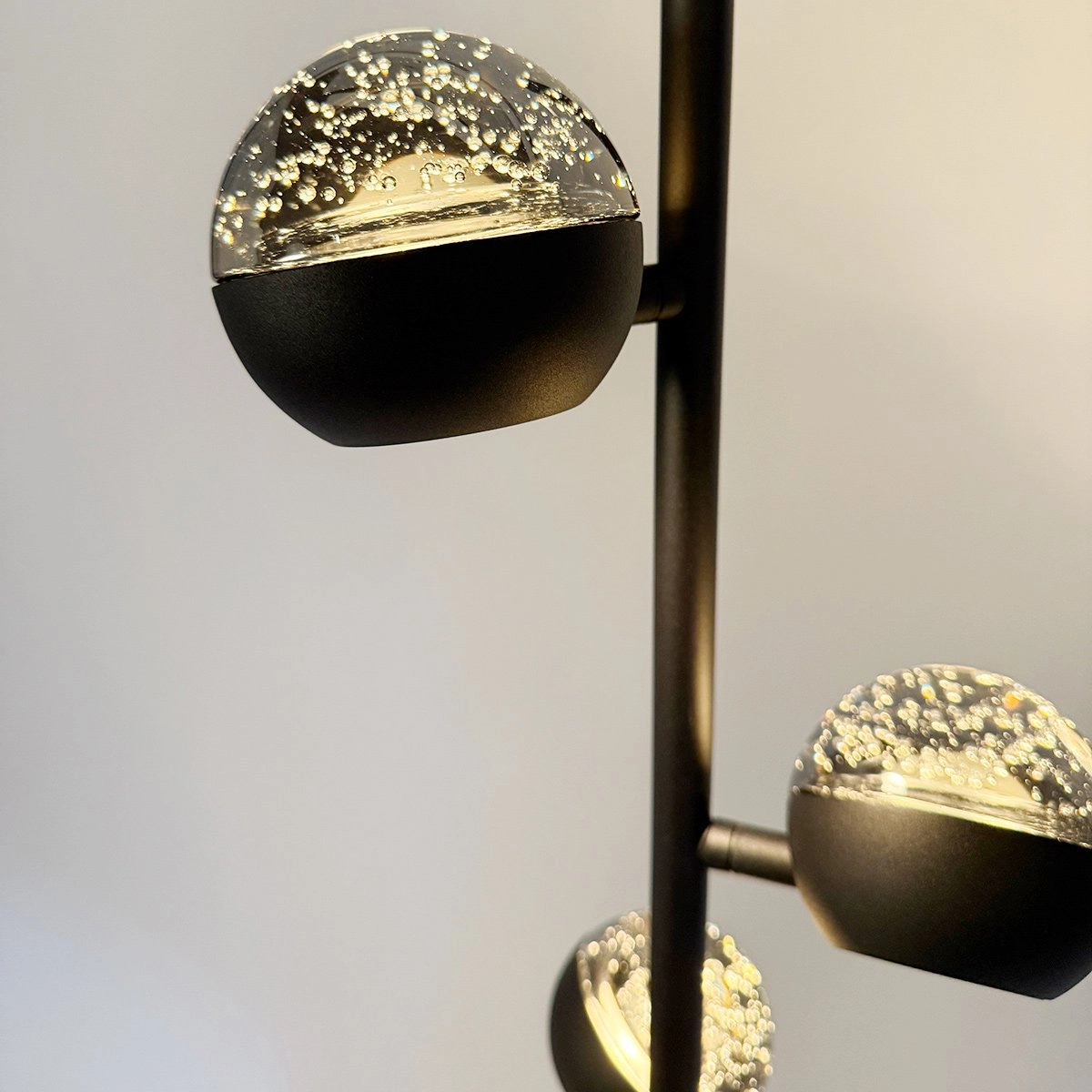 Led floor lamp Belluno 3-light black - glass Steinhauer 8712746183986