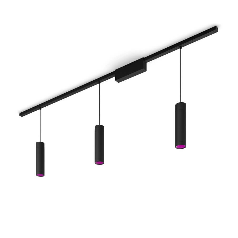 Hue Perifo - White and color set of 3 hanging lamps black Philips 8719514407725