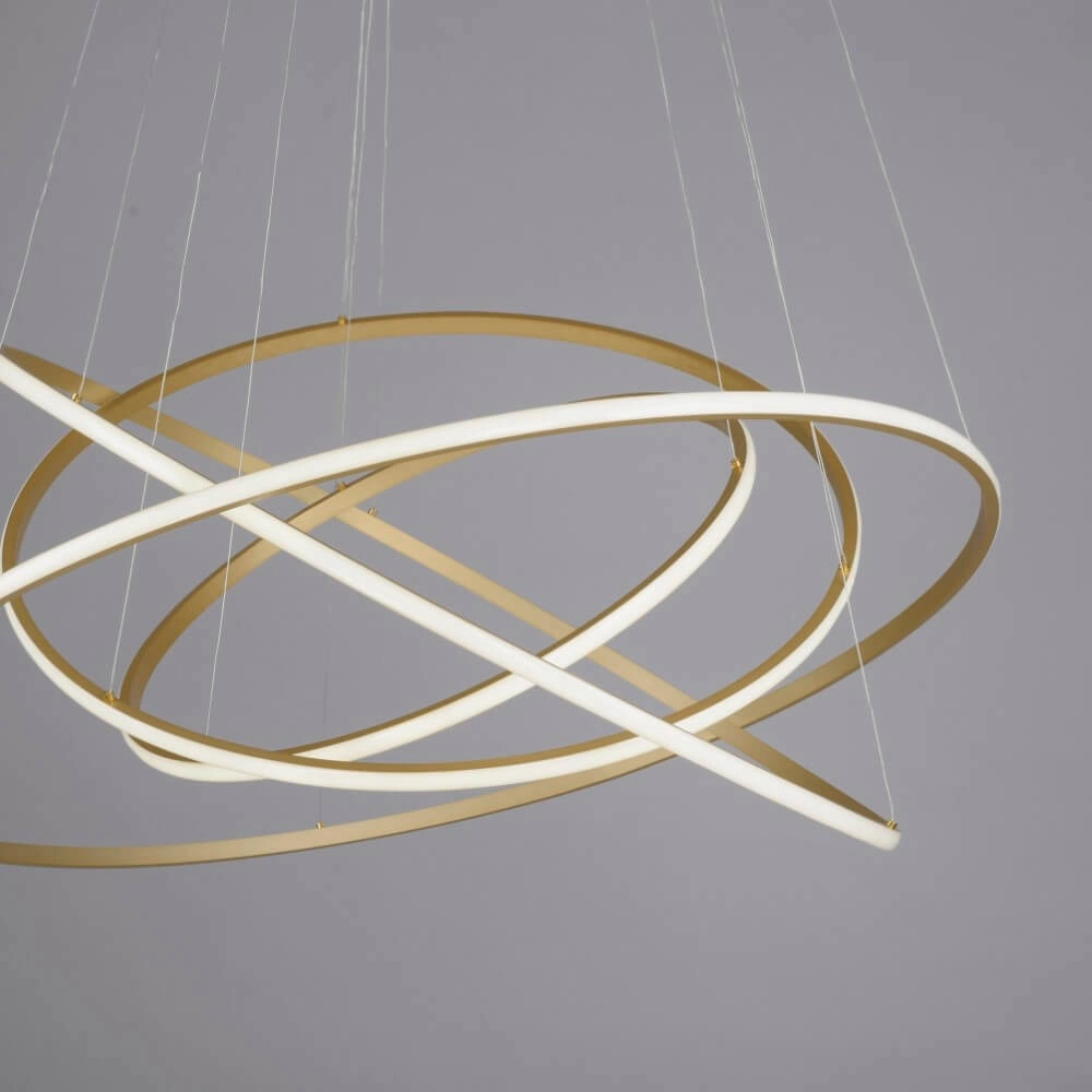 Modern pendant lamp Tessara brass Paul Neuhaus 4012248372661