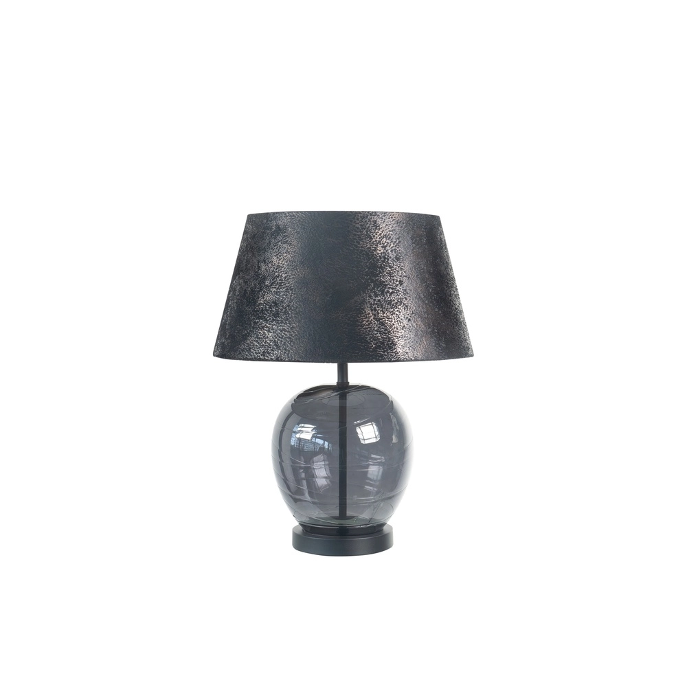 Table lamp Apple black with smoke glass Ø 38cm