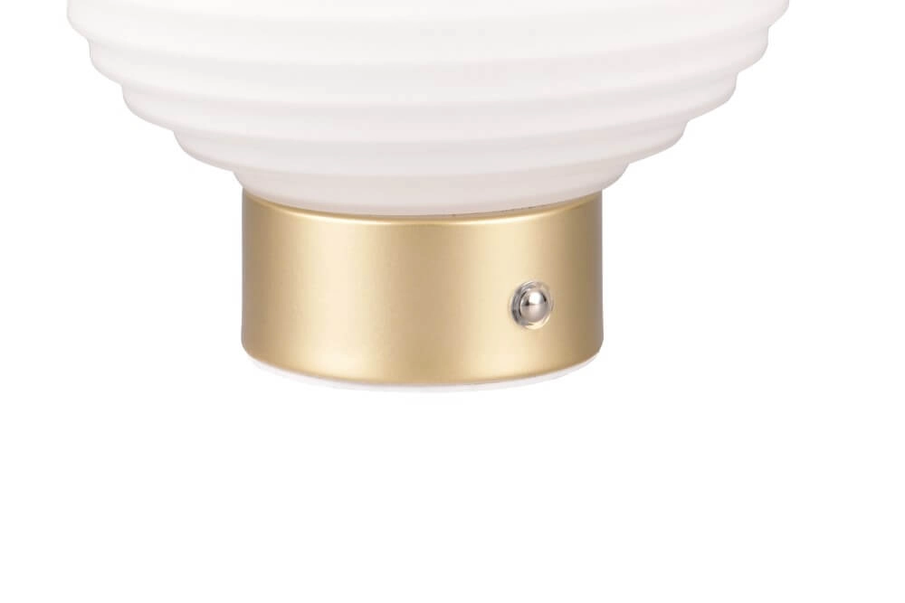 Rechargeable table lamp Earl gold with white glass Trio 4017807601930