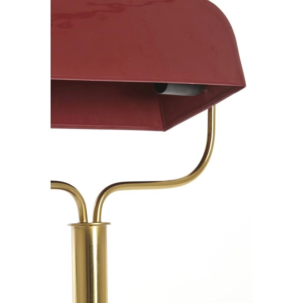 Banker's lamp Ayer Bordeaux with gold Light & Living 8717807742850