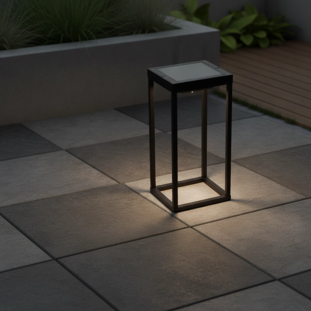 Sleek table lamp Tegolo anthracite solar