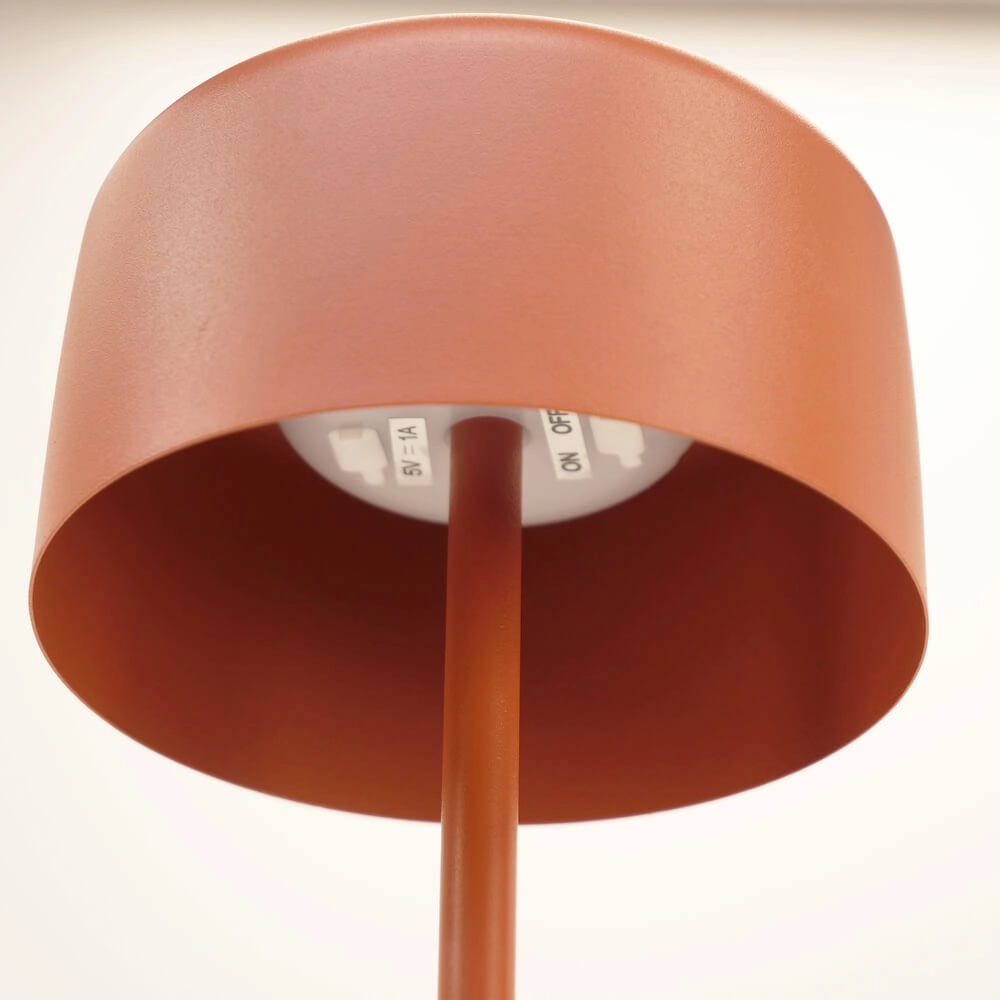 Sleek table lamp Roccanova Solar Red with USB Eglo 9008606355068