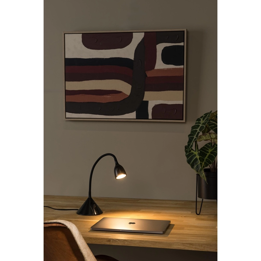 Black desk lamp Milo LED 3.2W Lucide 5411212185891