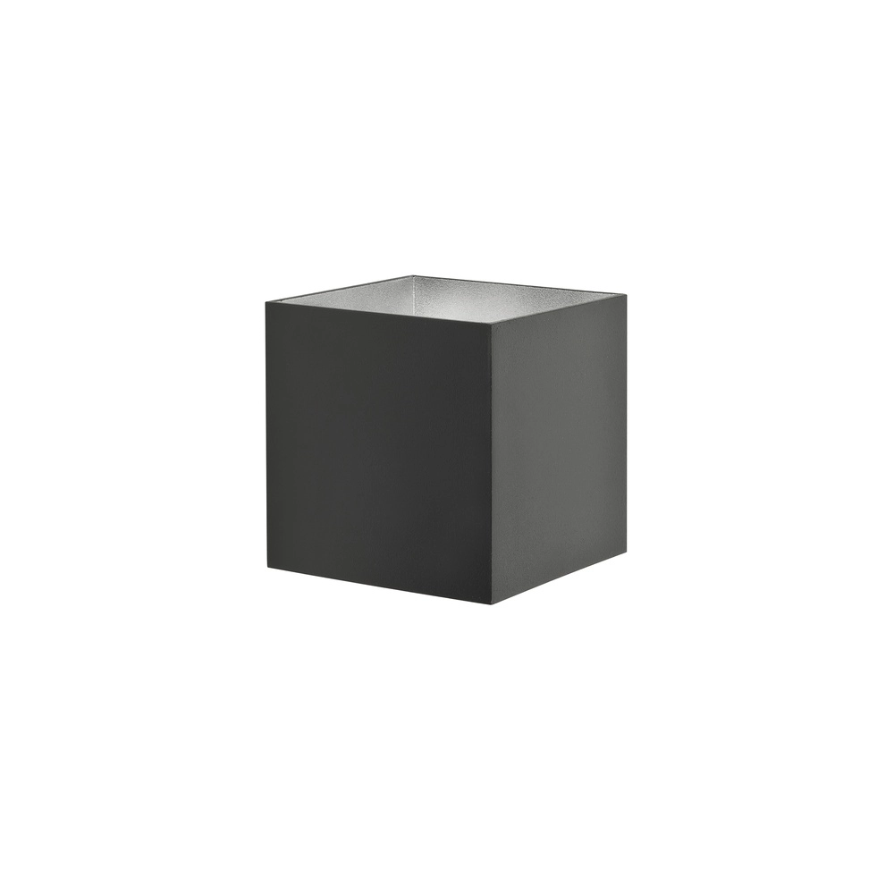 Wall spotlight Square black 10cm
