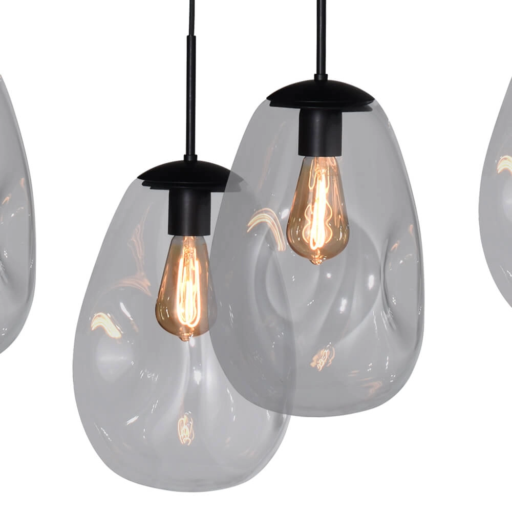 Hanging lamp Lava 6x clear glass Ø 22.5cm Masterlight 8718121286174