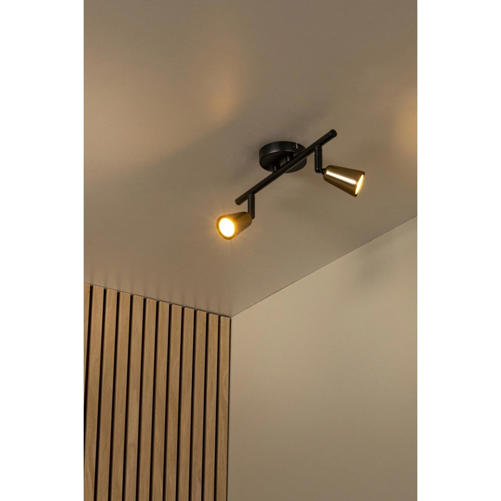 Ceiling spotlight Tiana 2-light champagne Lucide 5411212650368