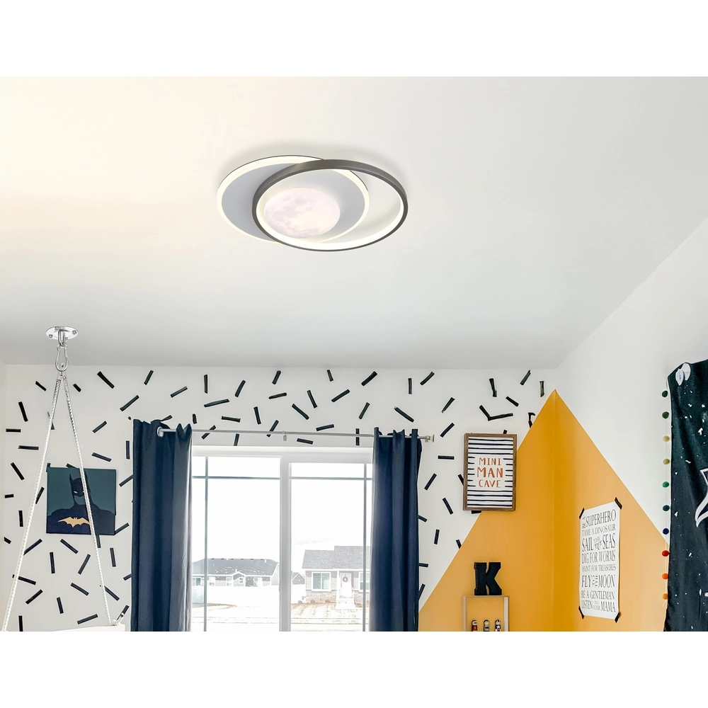 Design ceiling lamp Moon black and white Globo 9007371575749