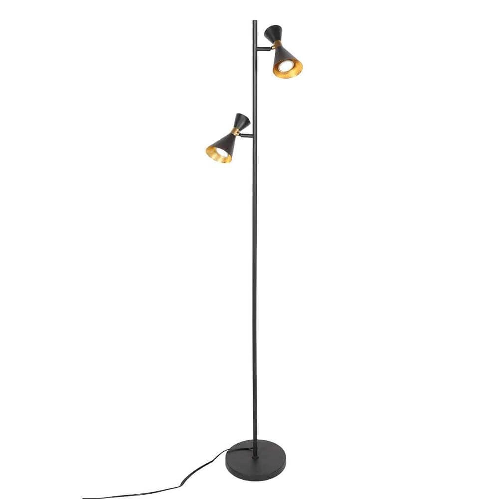 Design floor lamp Preto black with gold Steinhauer 8712746176315