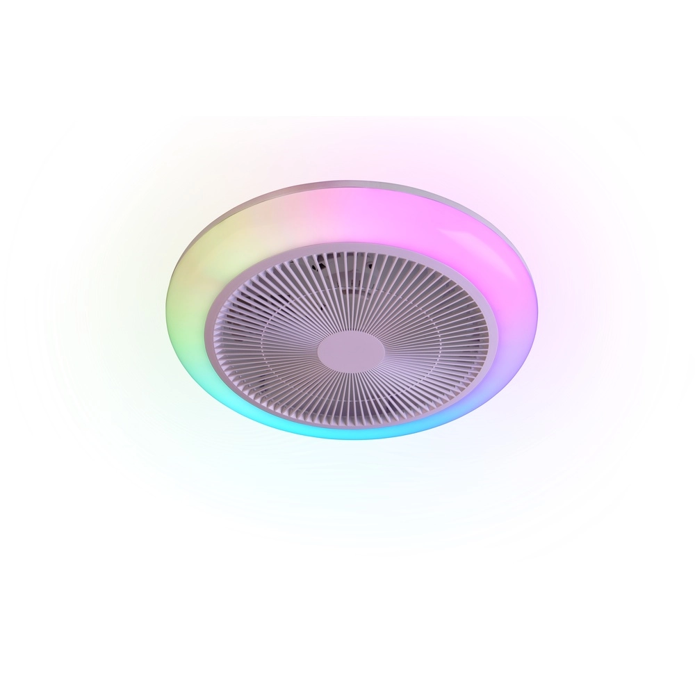Design fan Holmsund white Ø 46cm with RGB function Trio 4017807688665