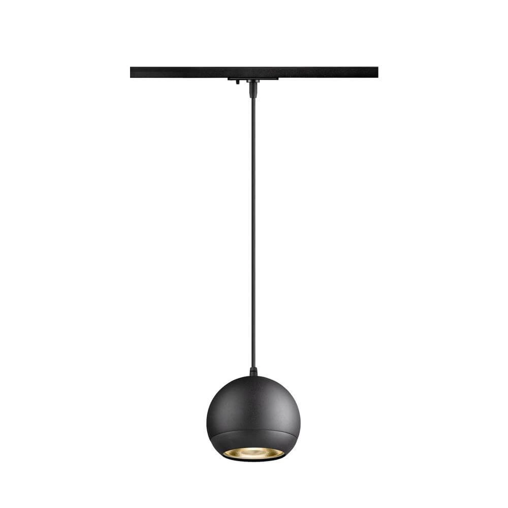 Pendant light for rail Light Eye 150 black 1-phase Ø 15cm