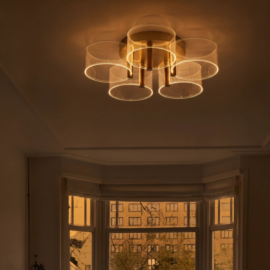 Design ceiling lamp Gatlin gold Ø 56cm