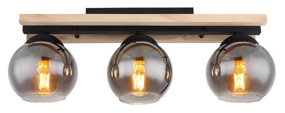 Design ceiling lamp Conni wood 3-light Globo 9007371441235