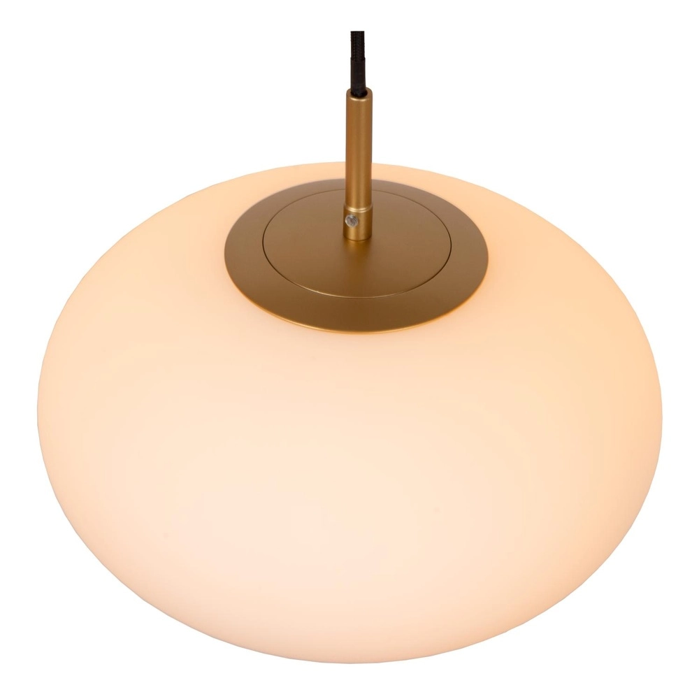3-light pendant lamp Elysee Design black with opal Lucide 5411212211774