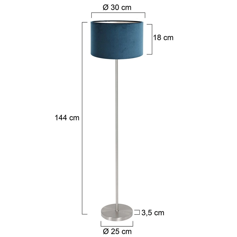 Floor lamp Noor with blue hood Steinhauer 8712746182293