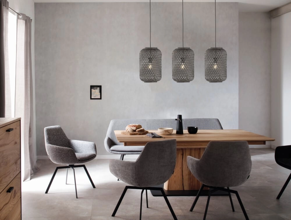 Rattan hanging lamp Calla black Fischer & Honsel 4052231600081