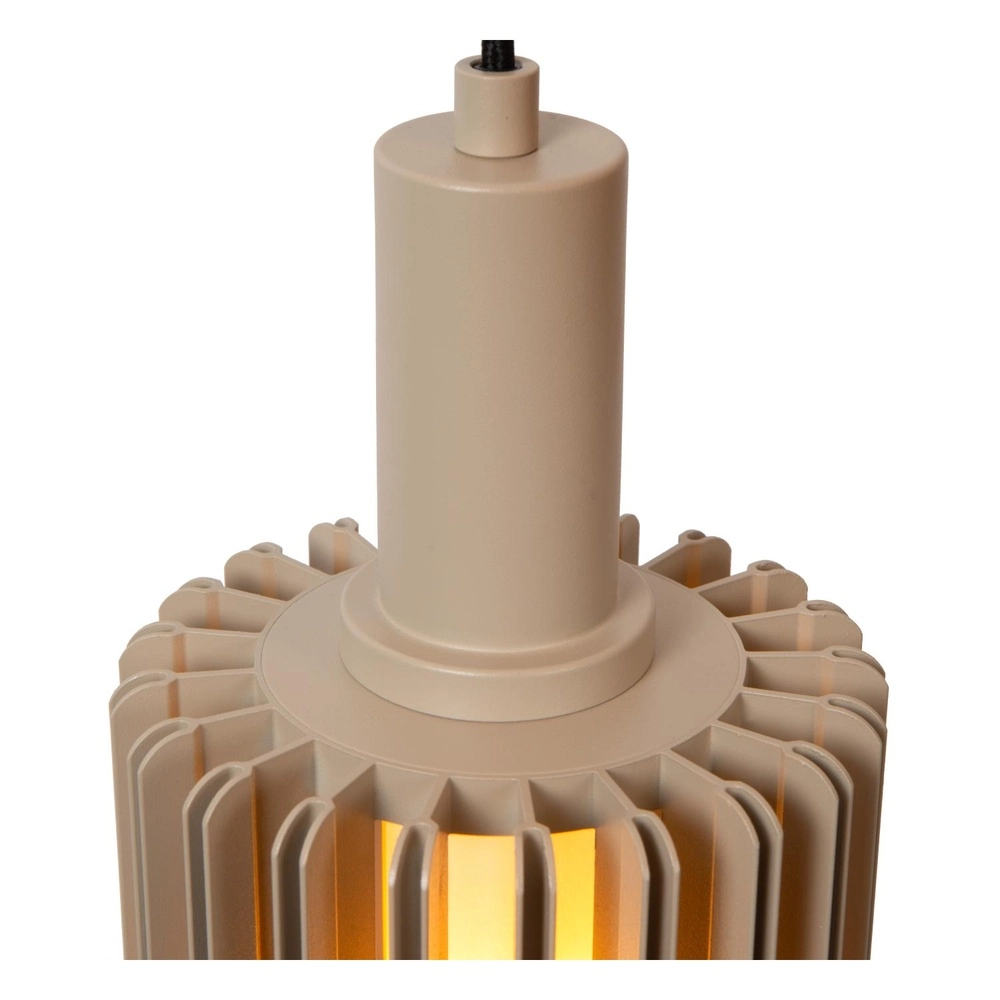 3-light pendant lamp Lambres taupe Lucide 5411212452917