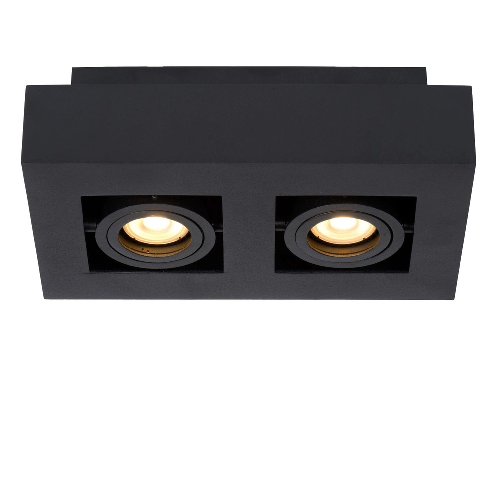 Ceiling spotlight Xirax 2 x 5W black Lucide 5411212092304