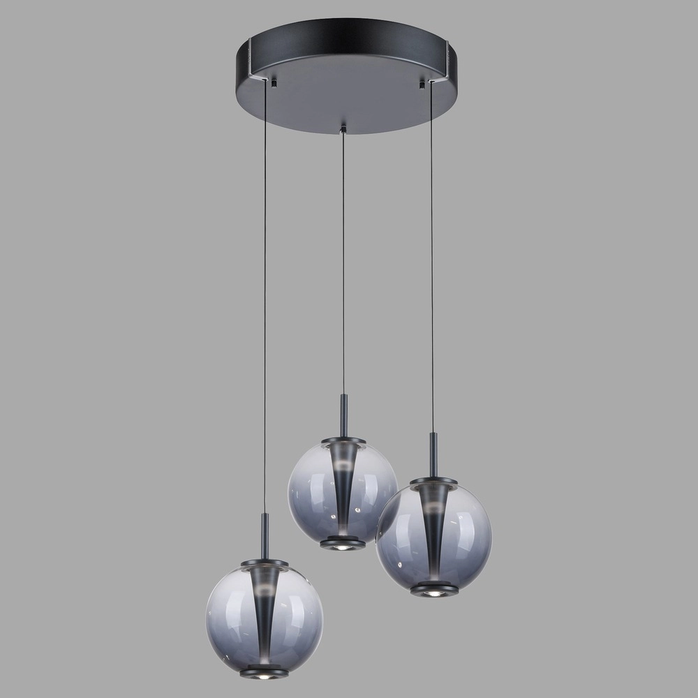 Vide pendant lamp Pure E-Infinty Mystic Grey with smoke glass