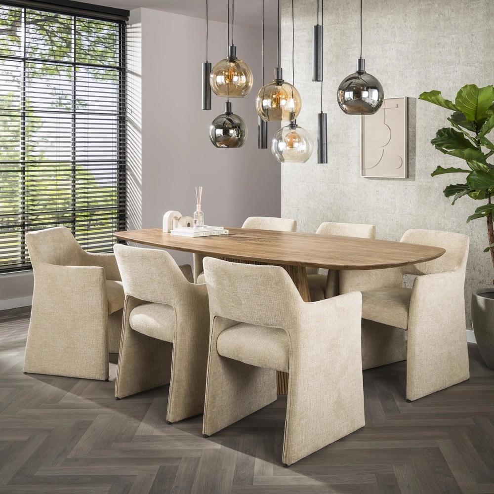Dining table pendant lamp Sfera with coloured glass balls and pendants Lyora 8716803512405