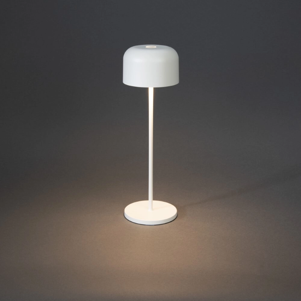 White table lamp Lille Rechargeable KonstSmide 7318307834253