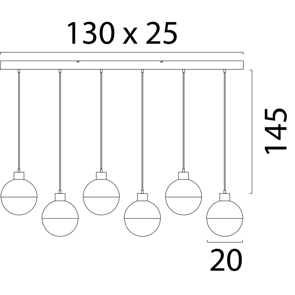 6-light pendant lamp Opera beige terra Masterlight 8718121424200