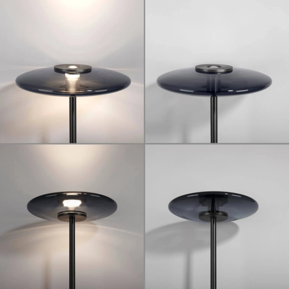 Designer floor lamp Pure Vitrum gray Paul Neuhaus 4012248382721