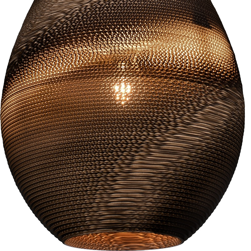 1-light pendant lamp Carta Pineapple Think-paper cocoa Ø 49cm Masterlight 8718121437576