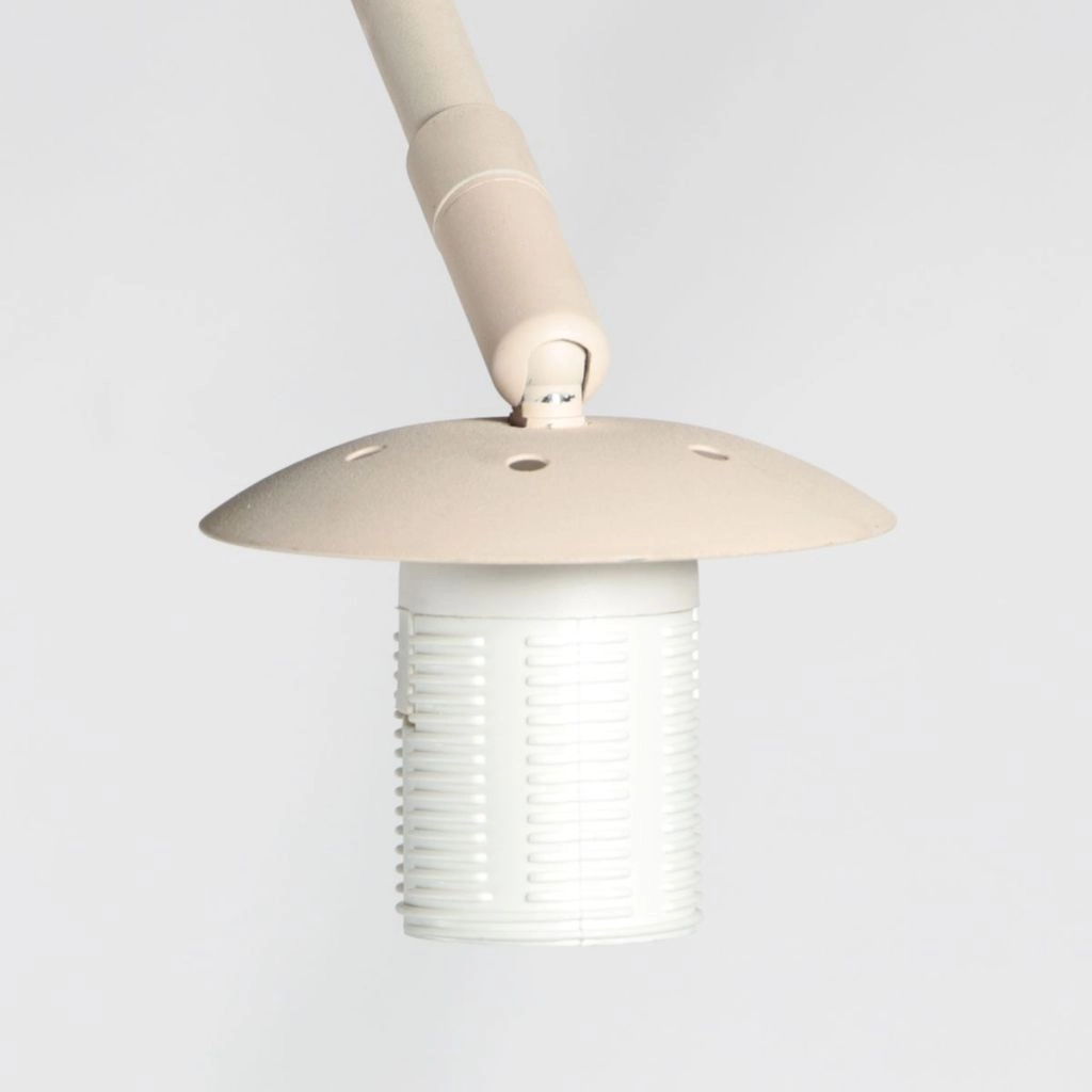 Arc lamp sand brown Silva Alba with white shade Ø60cm Steinhauer 8712746185720
