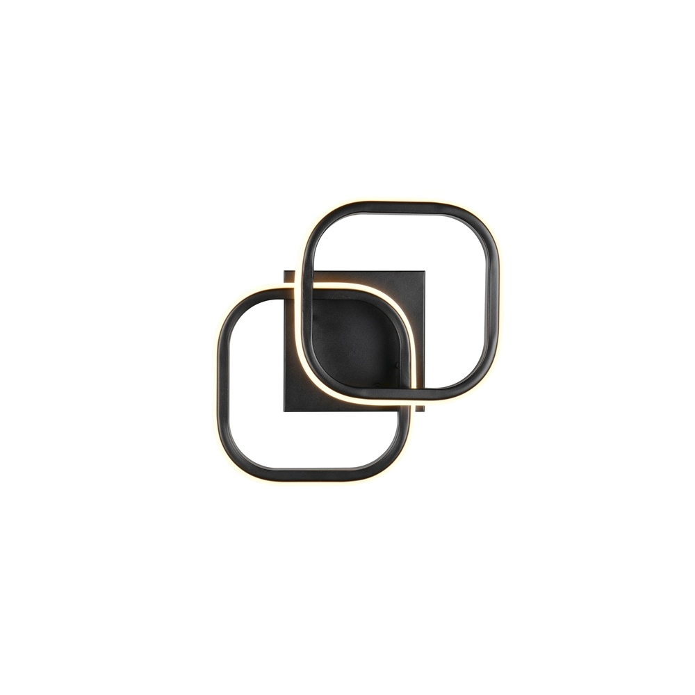 Black ceiling lamp Kasia Square design Trio 4017807653847
