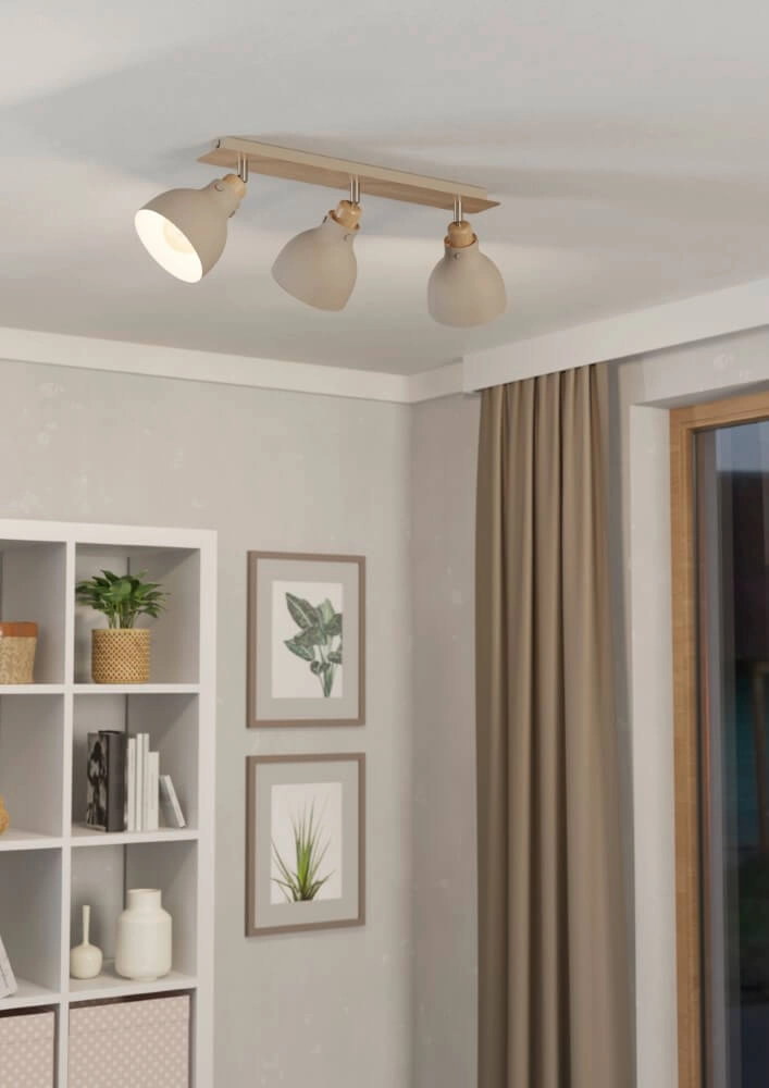 Japandi ceiling lamp Arrecife 3-light Eglo 9008606262045