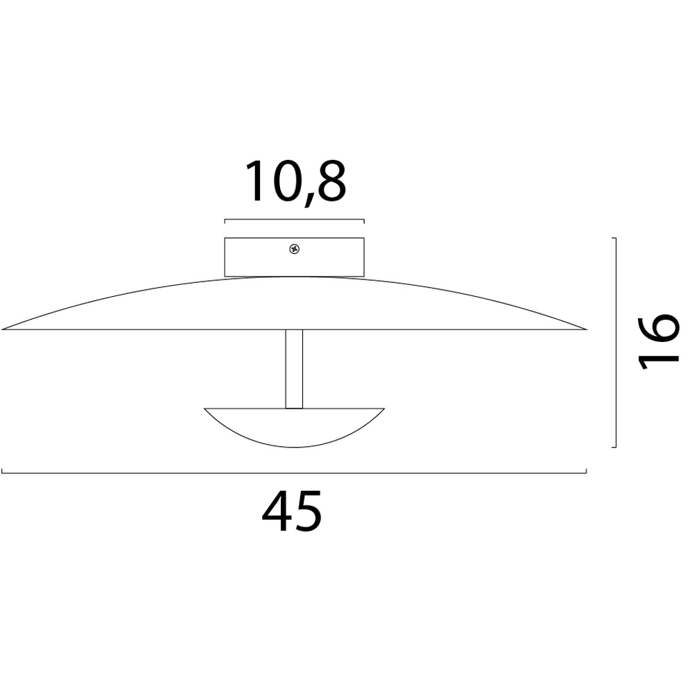 Ceiling lamp 16cm Scala Ø 45cm black Masterlight 8718121397412