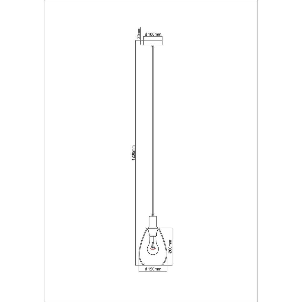 Pendant lamp Fanni single Ø 15cm Globo 9007371430611