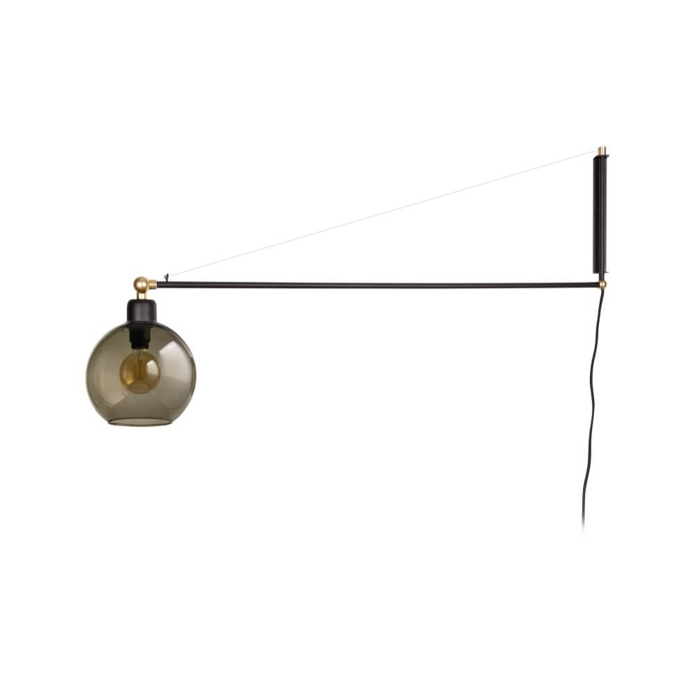 Wall lamp Crane with glass ball
