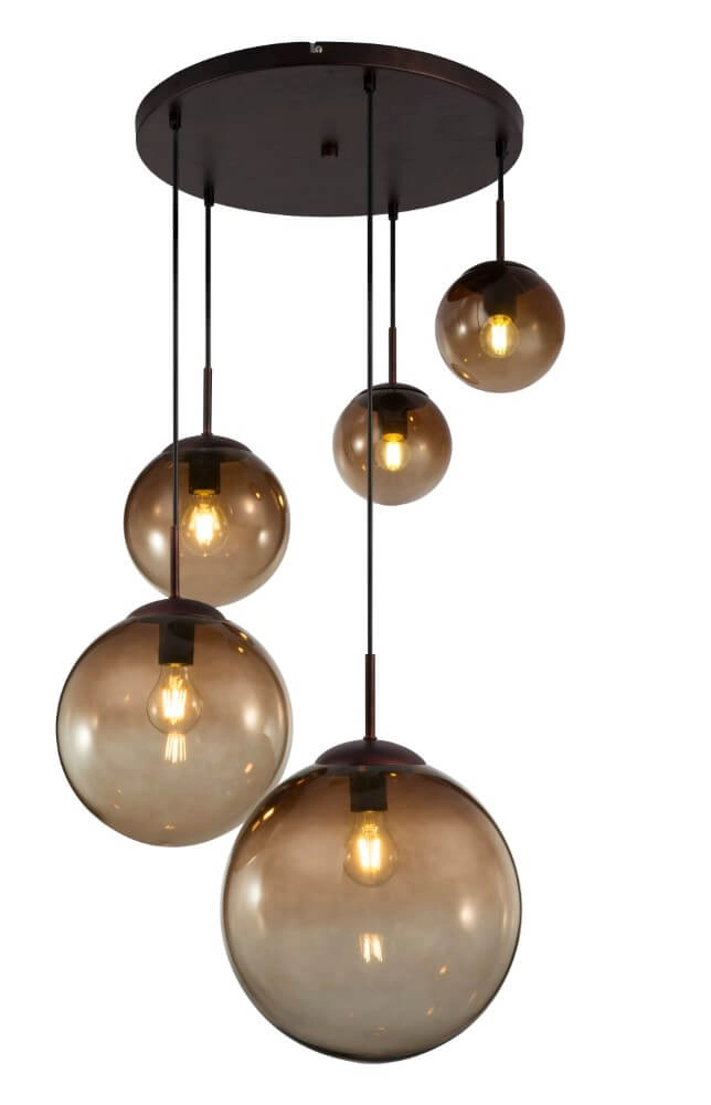 Glass vide pendant lamp Varus Ø 65cm