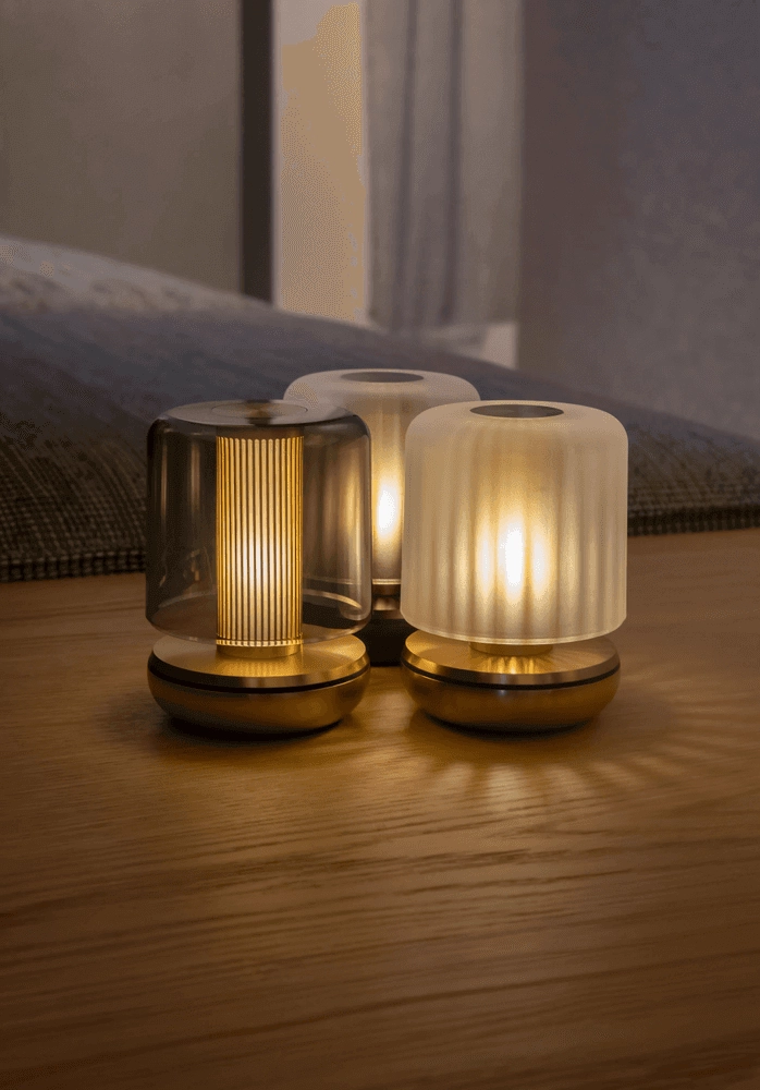 Rechargeable table lamp Firefly gold smoked Humble 6097522568556
