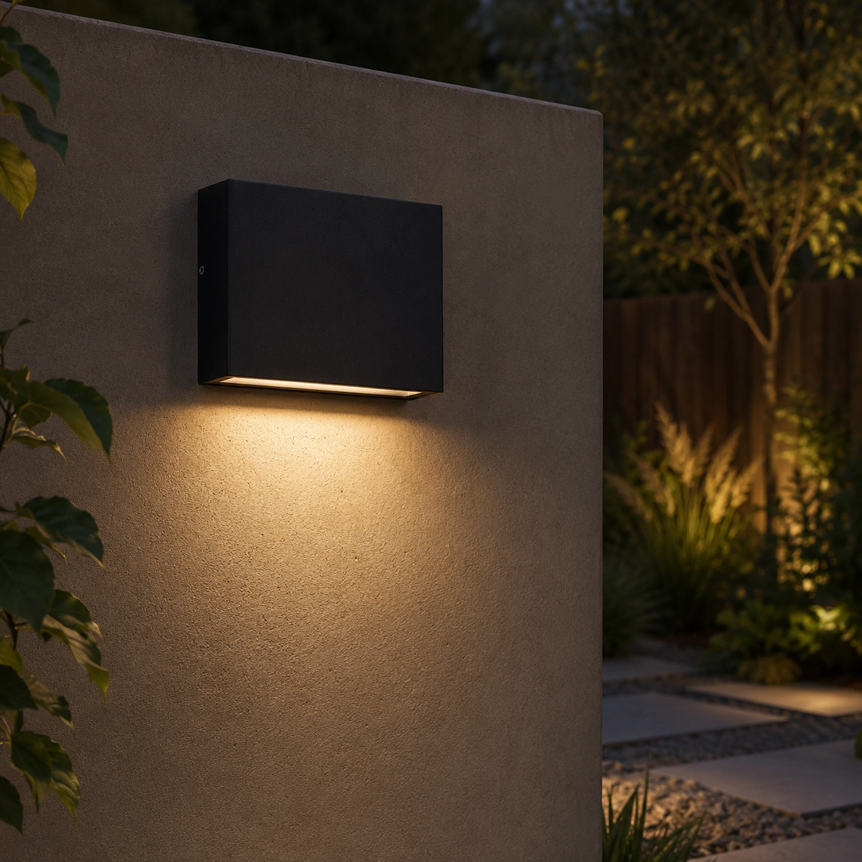 Sleek wall spotlight Tick Downlighter Black