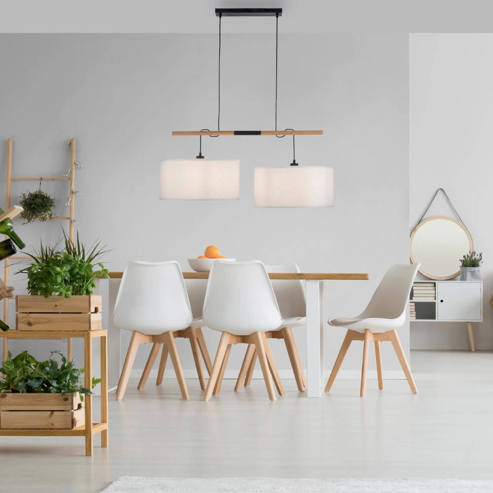 White pendant lamp Green Sofie pair Just Light 4043689995003