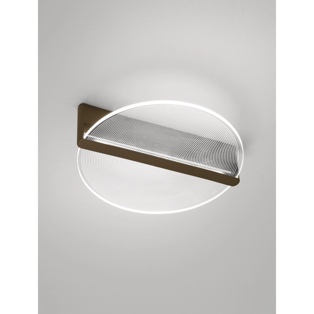 Sleek ceiling lamp Noah Ø 42cm coffee brown Lyora 5212017439390