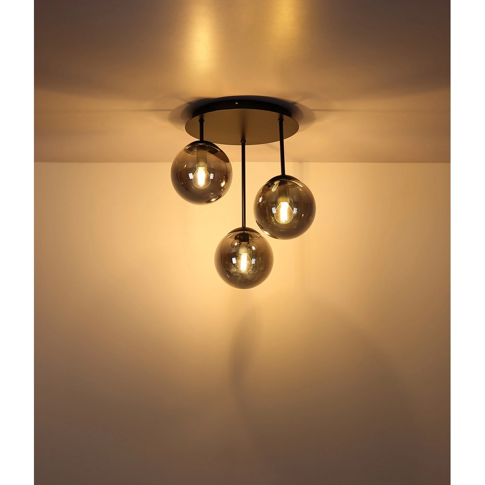 3-light ceiling lamp Harmon Black Globo 9007371583928