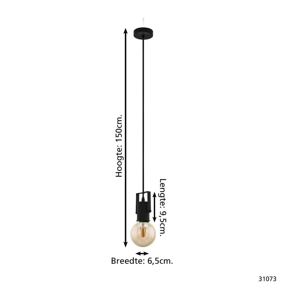 Black rural hanging lamp Calari Eglo 9002759310738