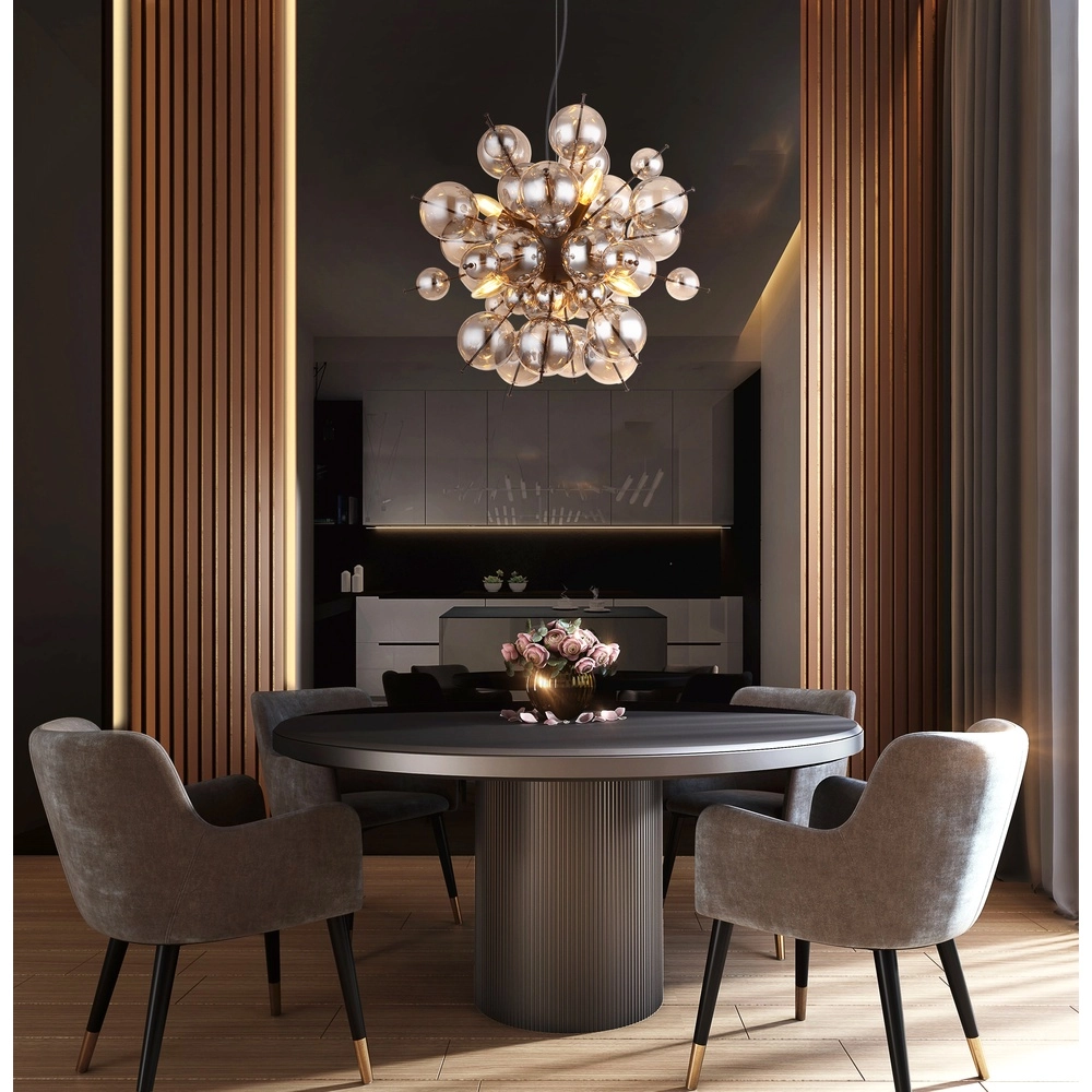 Unique pendant lamp Udo smoke glass Ø 55cm Globo 9007371452637