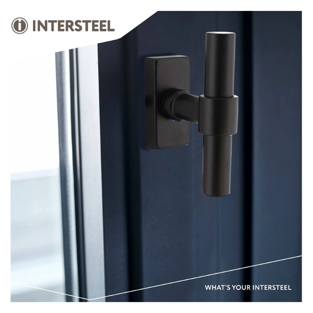 Window handle T-shape Ventra Rectangular rosette black Intersteel 8714186562390