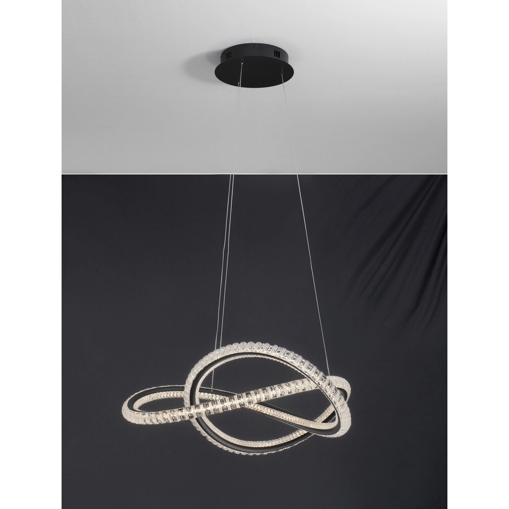 Design pendant lamp Ginevra black Ø 58cm Lyora 5212017433473