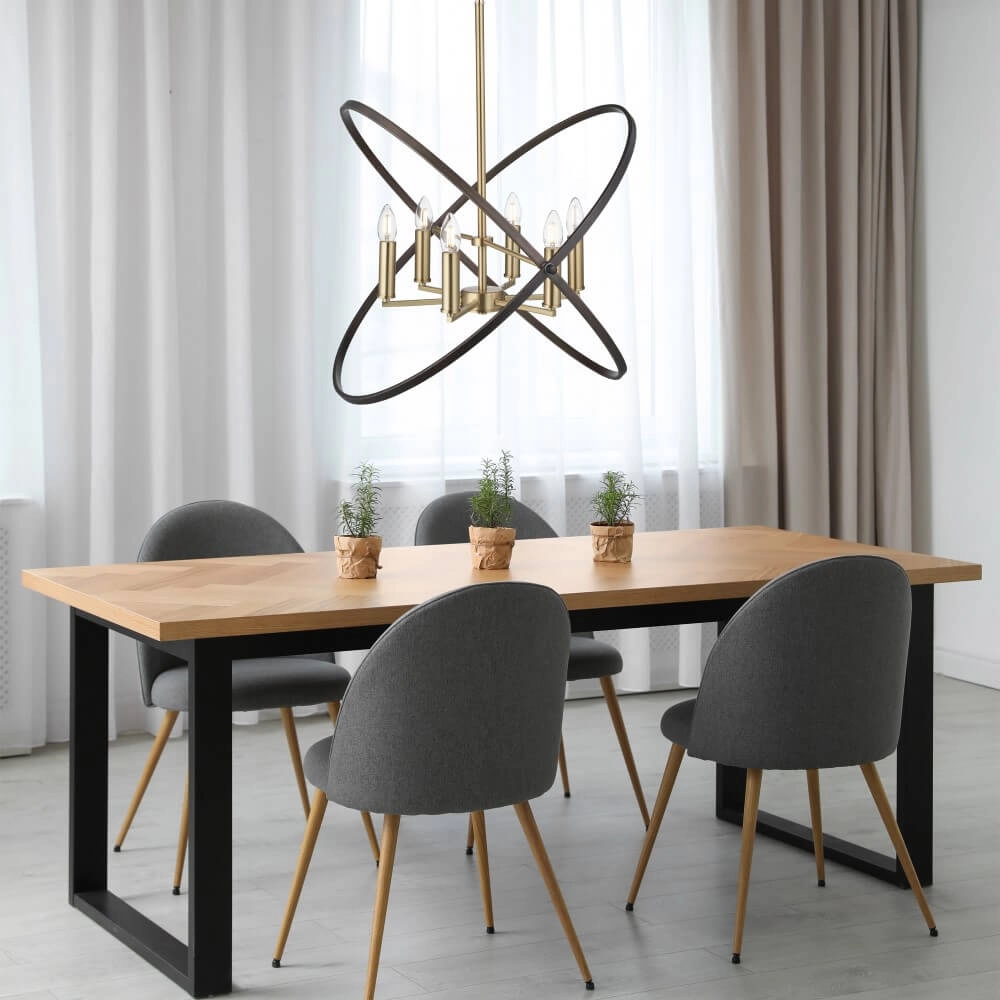 Classic pendant lamp Hoopla 6-light Searchlight 5053423135502
