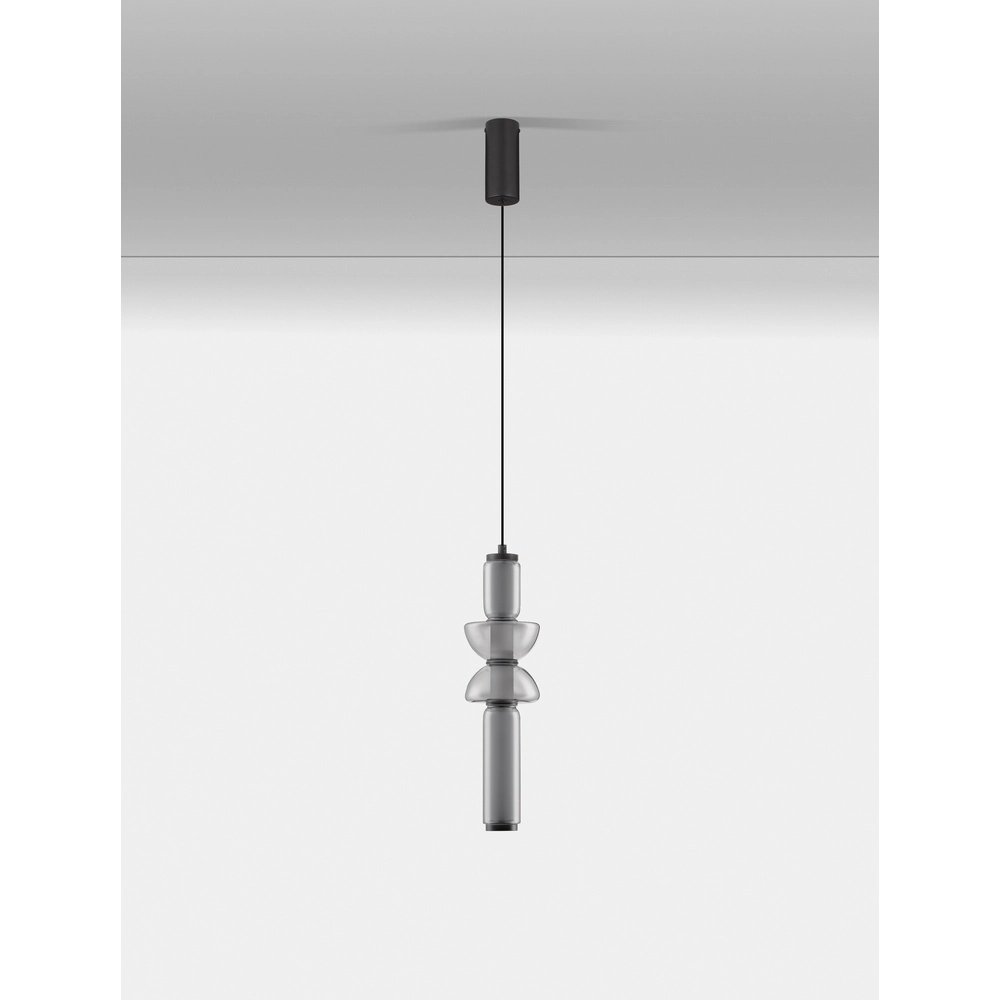 1-light pendant lamp Ulon smoke glass Lyora 5212017474179